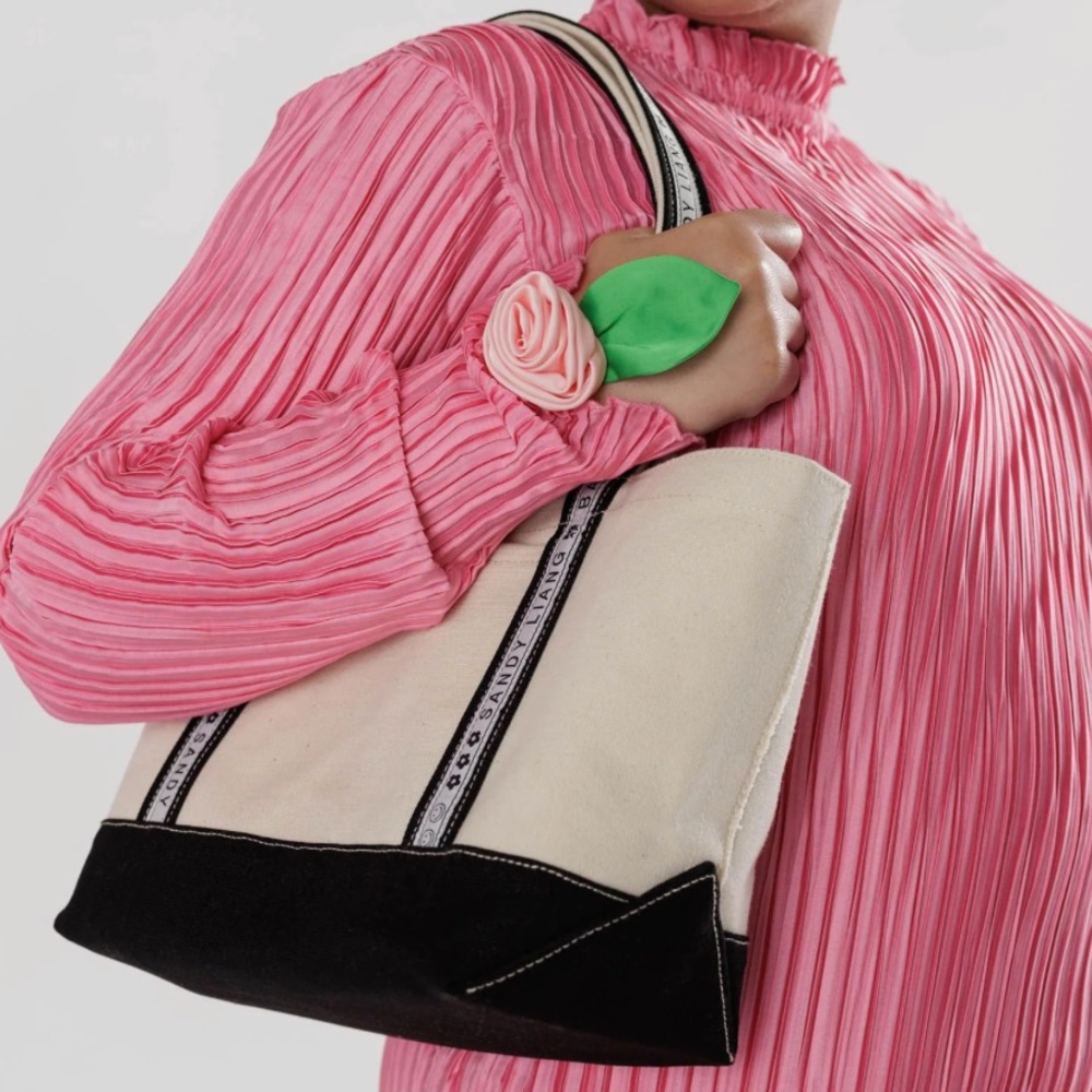 sandy liang x baggu small canvas tote - black